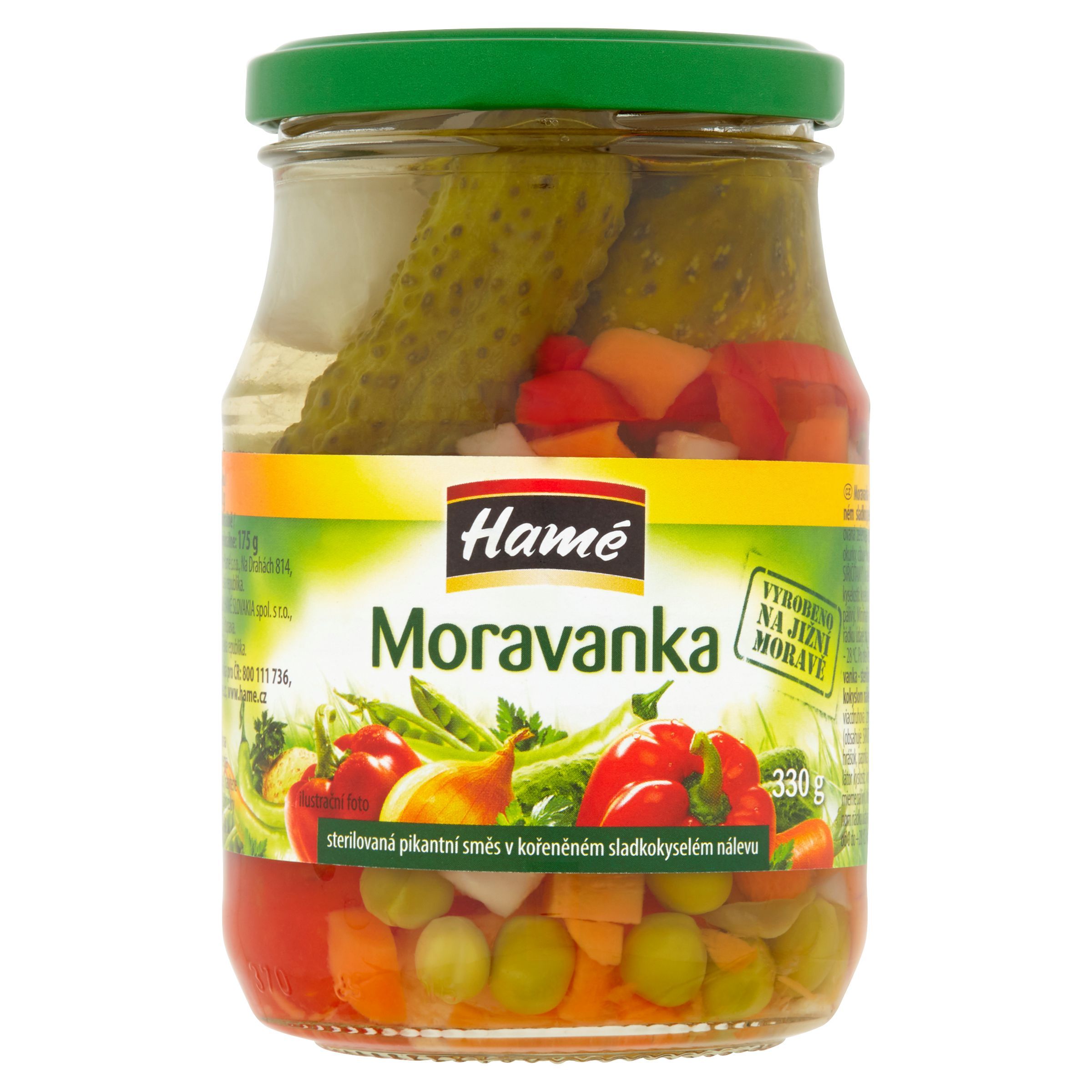 Trvanlivé potraviny - Znojmia Moravanka sterilovaná pikantní směs v kořeněném sladkokyselém nálevu 330 g