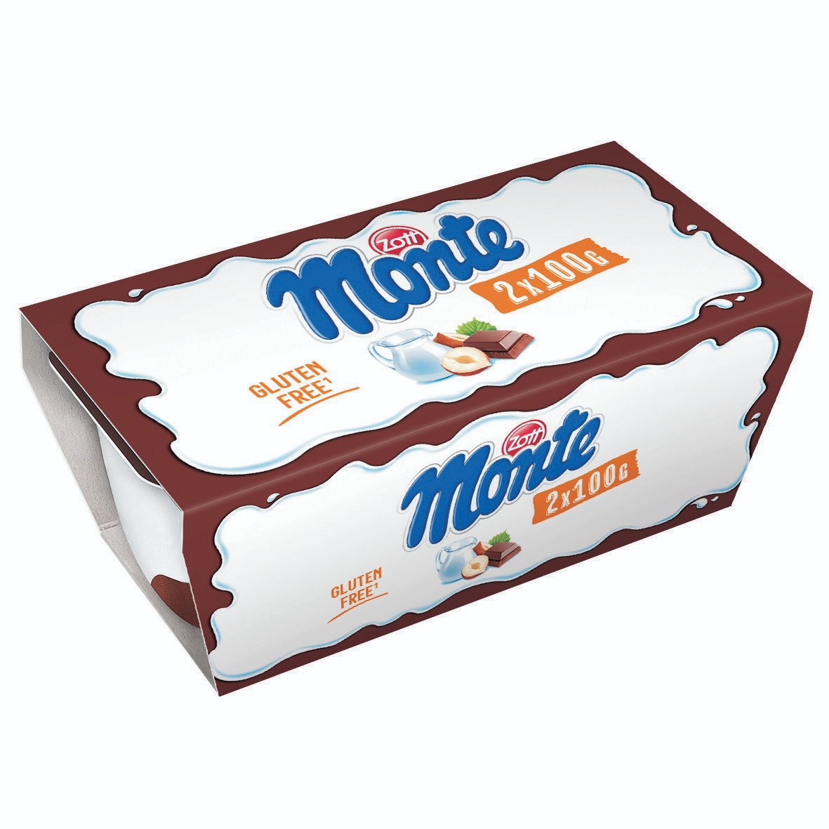 Mléčné a chlazené - Zott Monte Mléčný dezert čokoládový 2x100 g