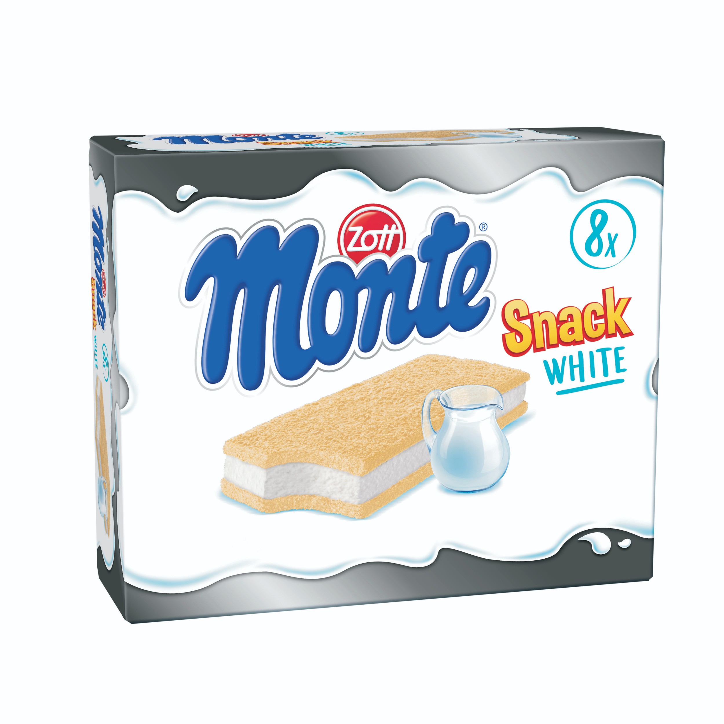 Mléčné a chlazené - Zott Monte Snack White 8x29g