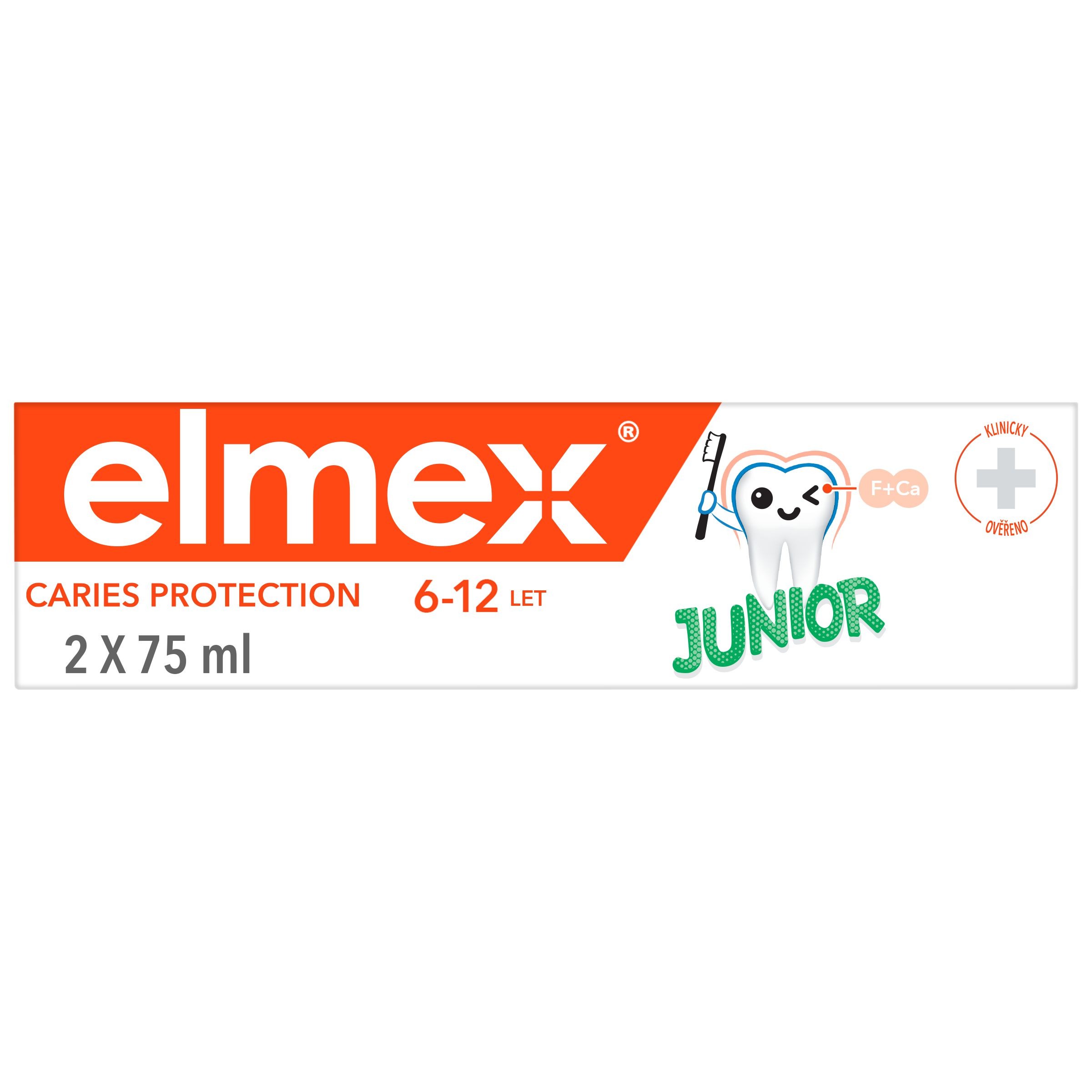 Drogerie a kosmetika - Zubní pasta elmex Junior duopack