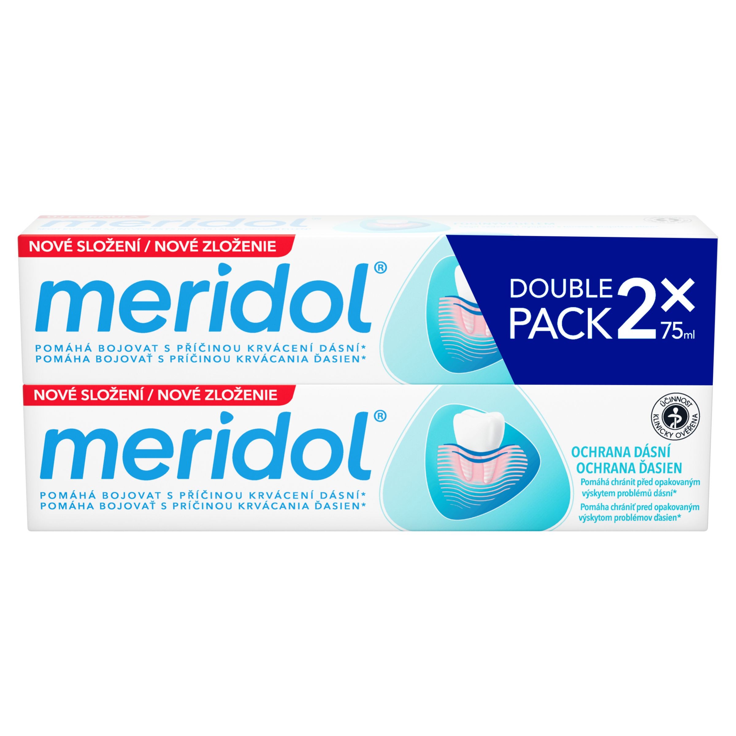 Drogerie a kosmetika - Zubní pasta meridol duopack 2x75ml