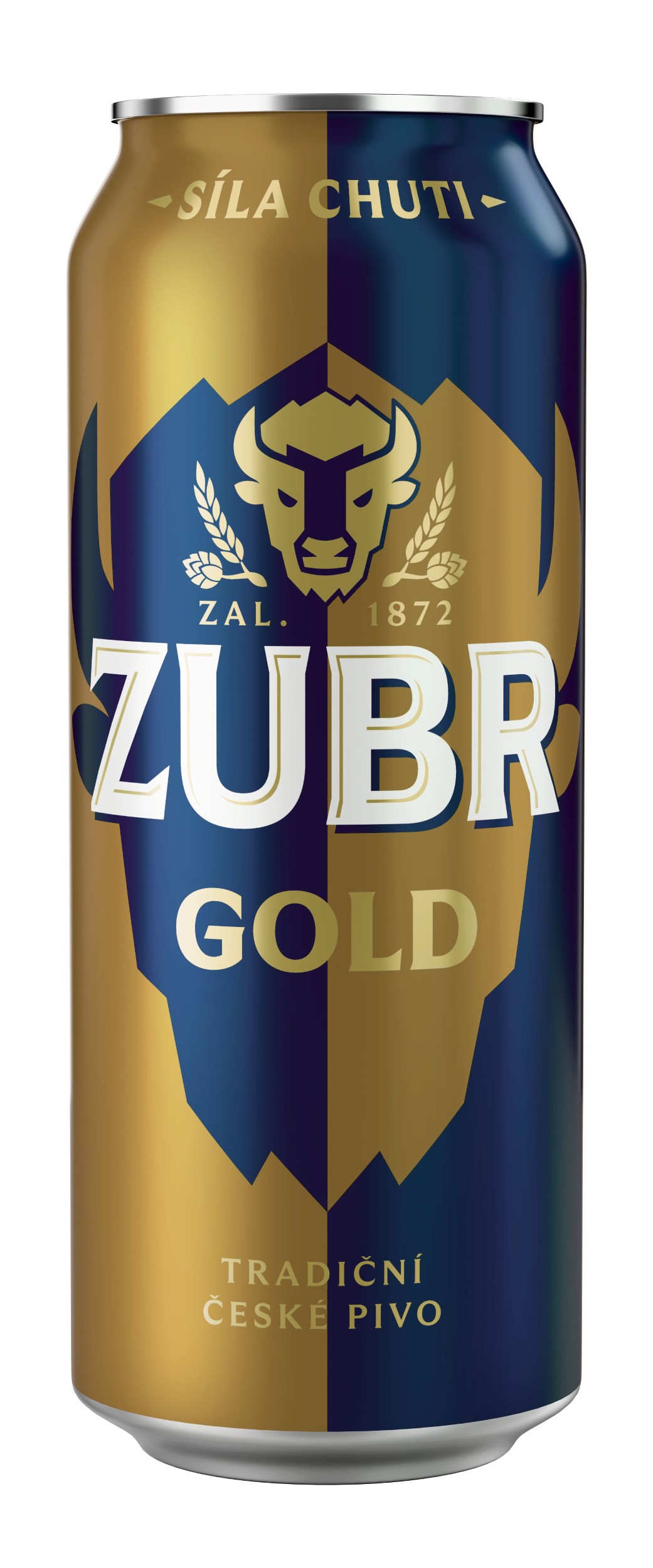 Zubr Gold světlé výčepní pivo plech 0,5l