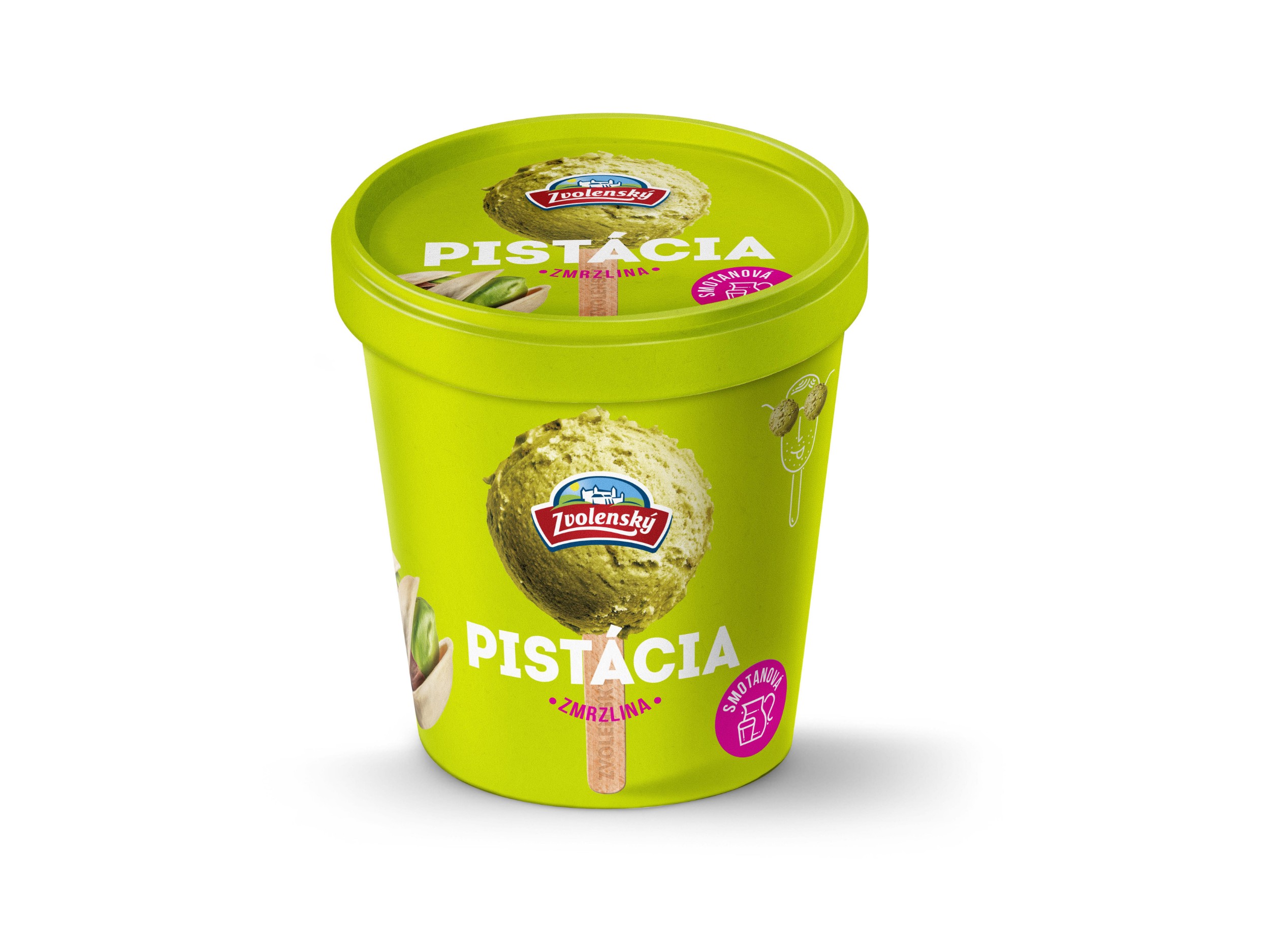 Mražené potraviny - Zvolenský Smetanová zmrzlina pistácie 420ml