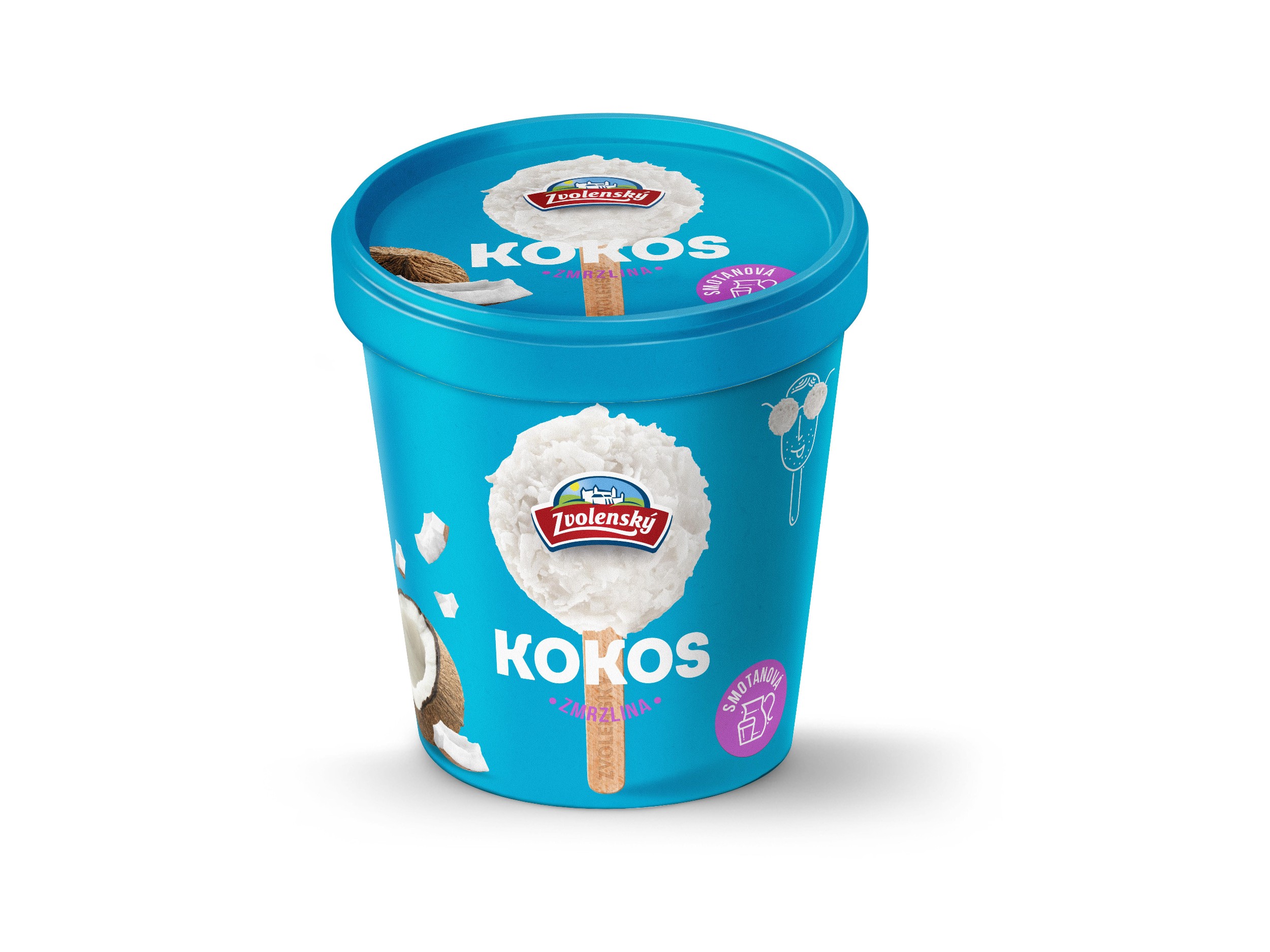 Mražené potraviny - Zvolenský Smetanová zmrzlina s kokosovou příchutí 420ml
