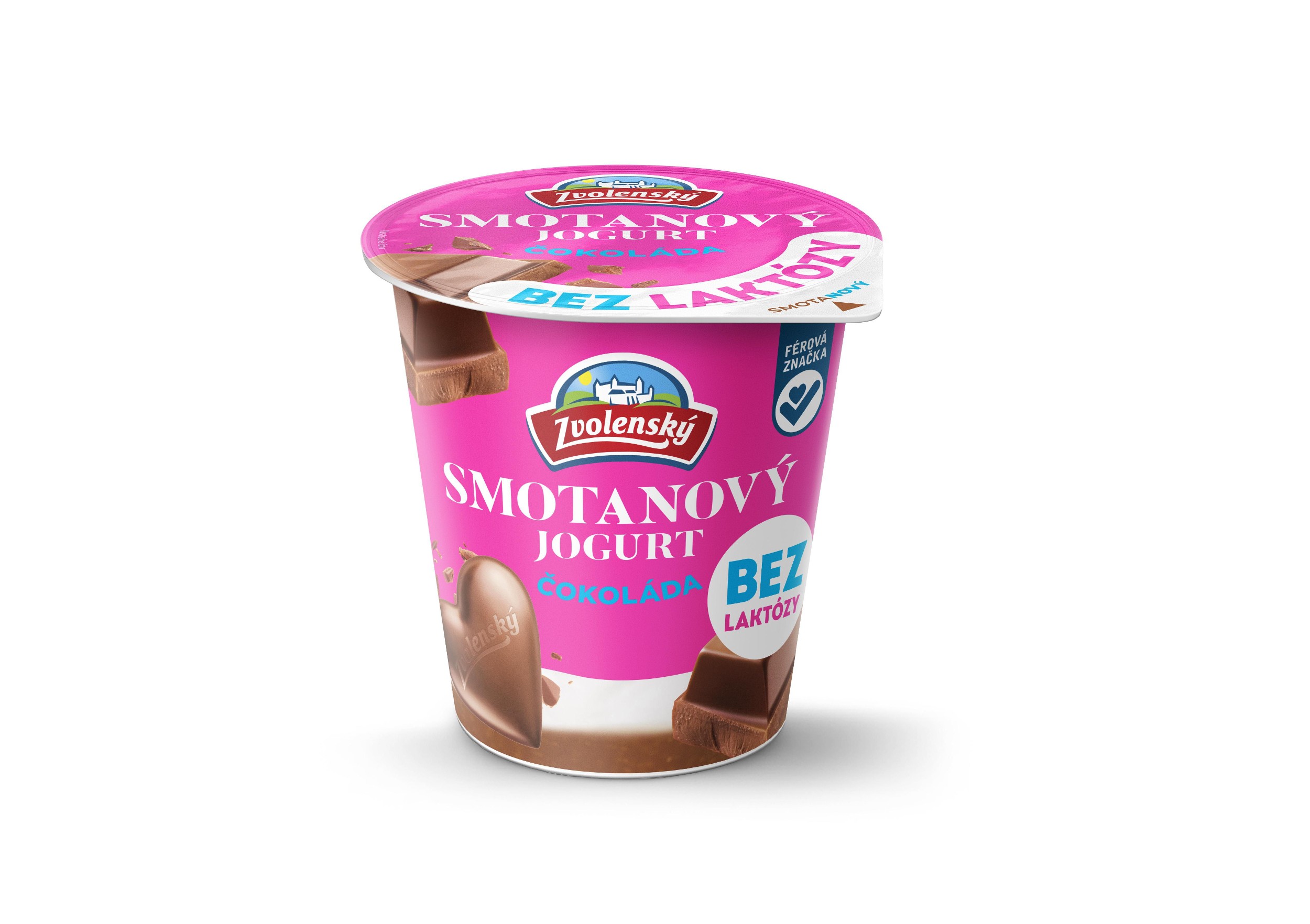Zvolenský smetanový jogurt bez laktózy čokoláda 145g-0