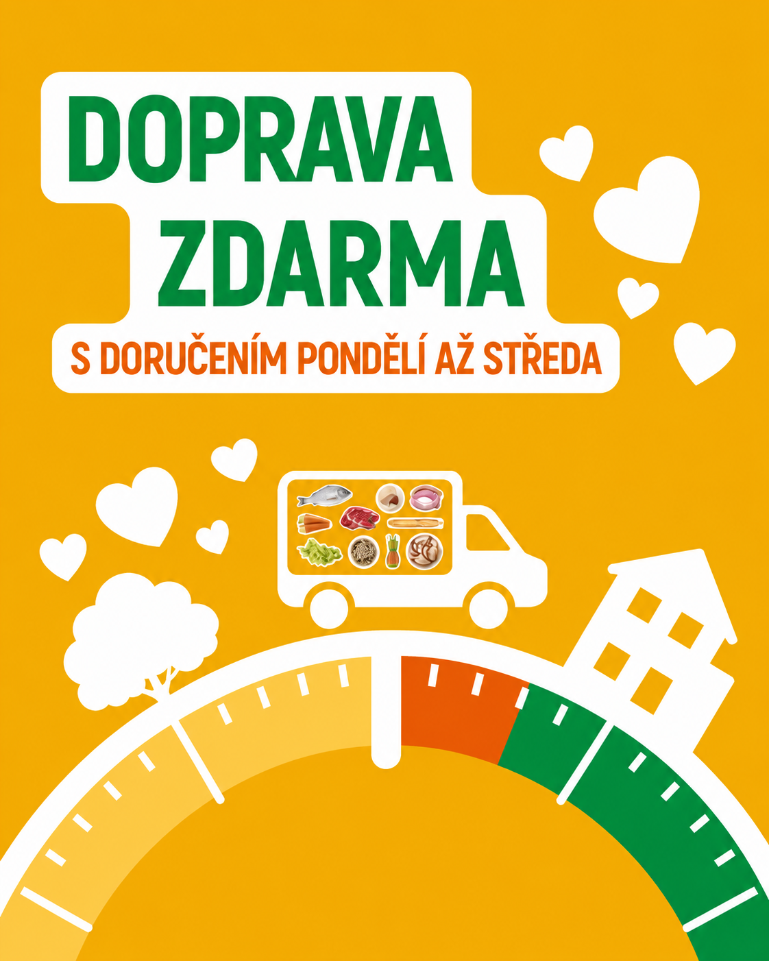 Promo banner - Doprava zdarma - Celý říjen vám nákupy doručíme v pondělí, úterý a 