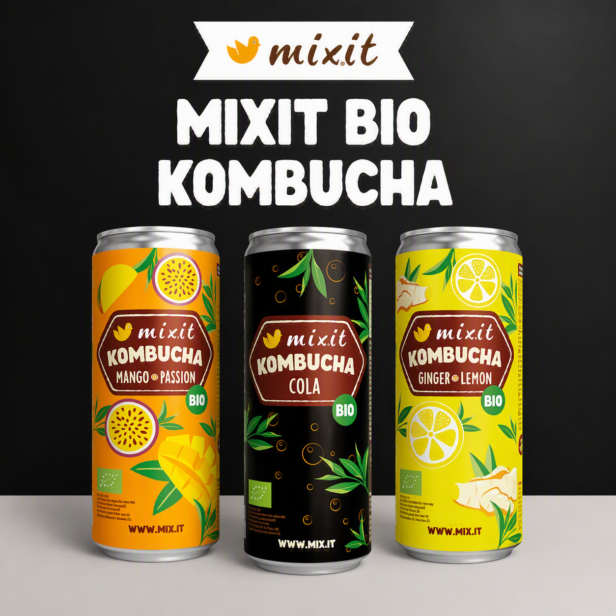 Novinka od Mixit! Kombucha nápoje v několika příchutích